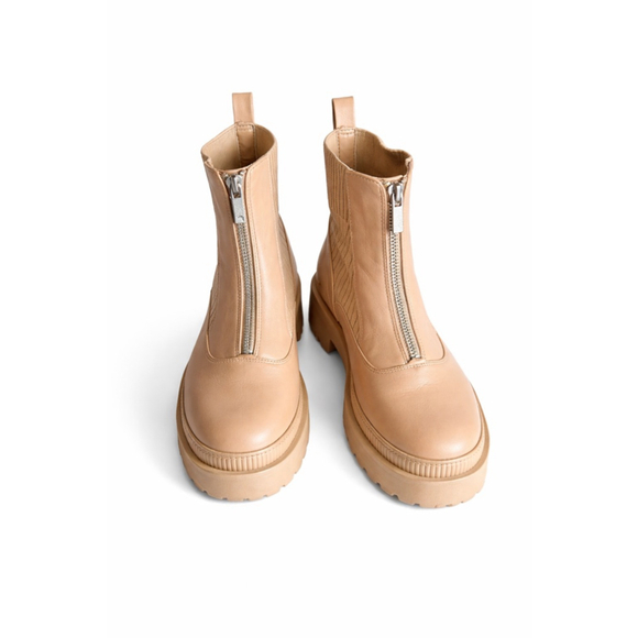 BCBGeneration Women’s Montana Chunky Tan Leather Sock Boots Size 7M - Picture 5 of 8